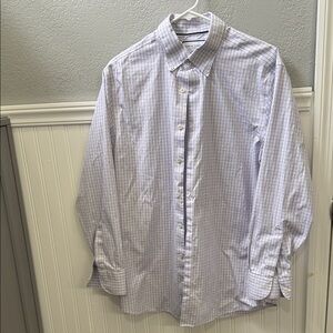 Charles Tyrwhitt Men's Classic White Checkered Shirt